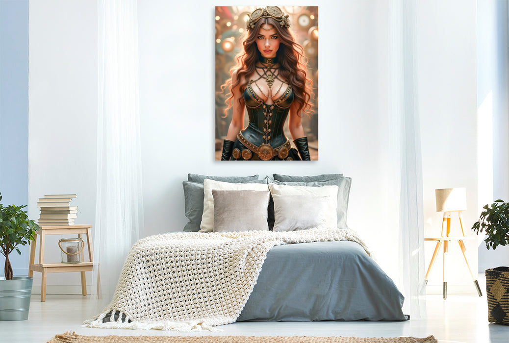 Premium Textil-Leinwand Celestia Steamrose