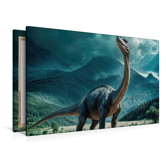 Premium Textil-Leinwand Brachiosaurus