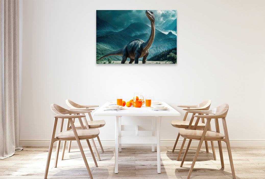 Premium Textil-Leinwand Brachiosaurus