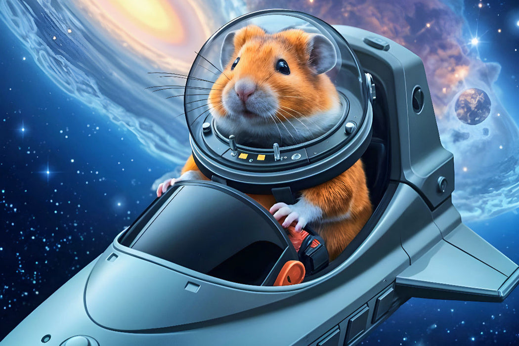 Premium Textil-Leinwand Schnall dich an – der süßeste Astronaut der Galaxie hebt ab!