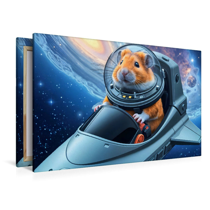 Premium Textil-Leinwand Schnall dich an – der süßeste Astronaut der Galaxie hebt ab!