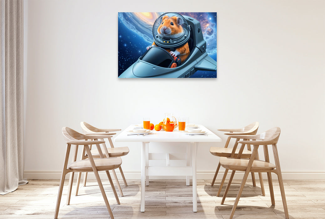 Premium Textil-Leinwand Schnall dich an – der süßeste Astronaut der Galaxie hebt ab!