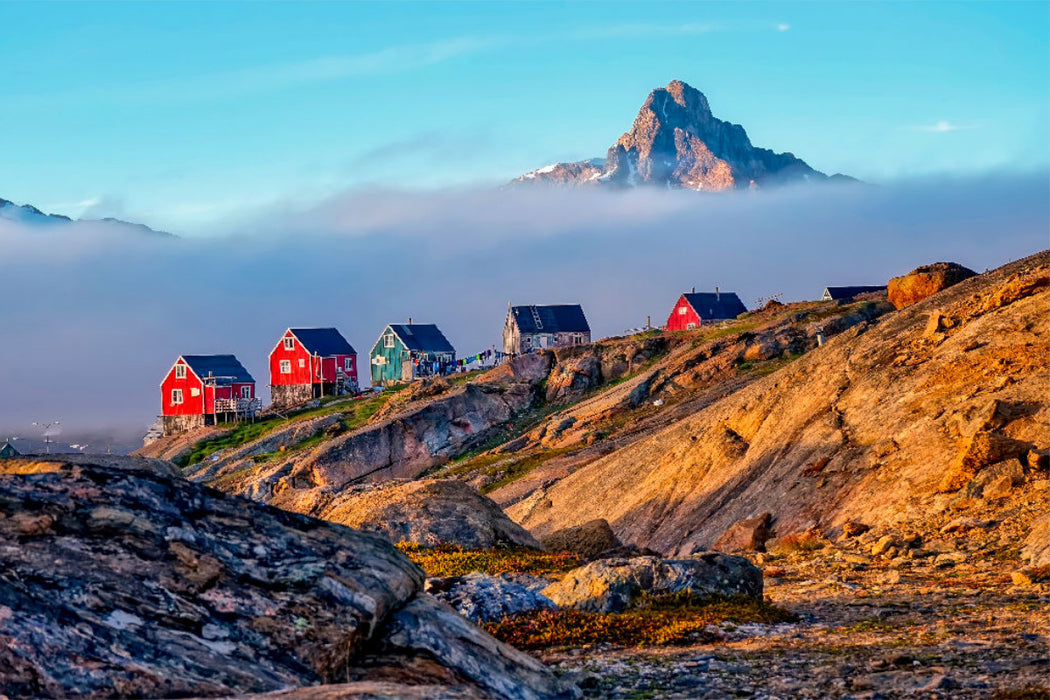 Premium Textil-Leinwand Tasiilaq - Ostgrönland