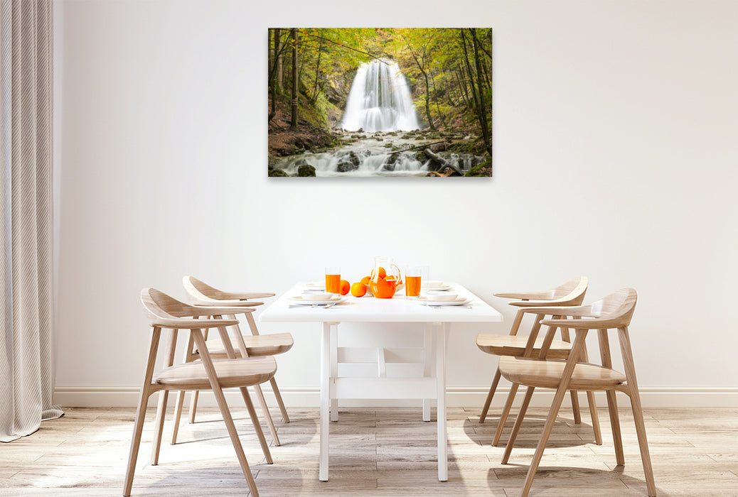 Premium Textil-Leinwand Josefstaler Wasserfall
