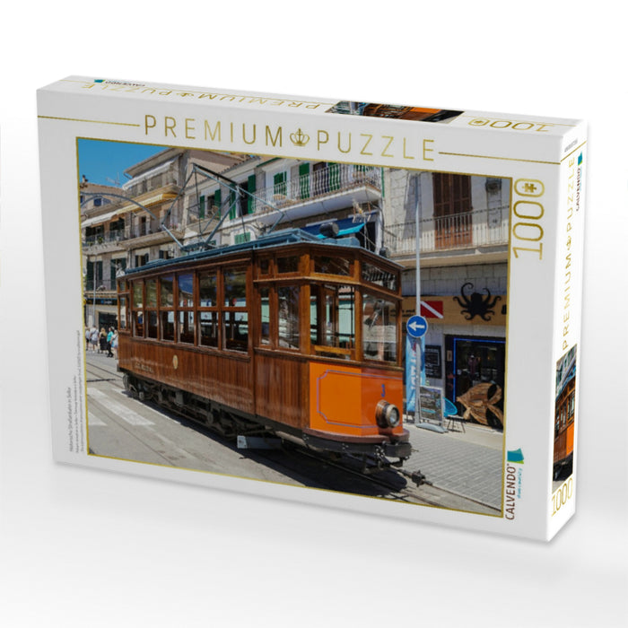 Historische Straßenbahn in Soller - CALVENDO Foto-Puzzle'