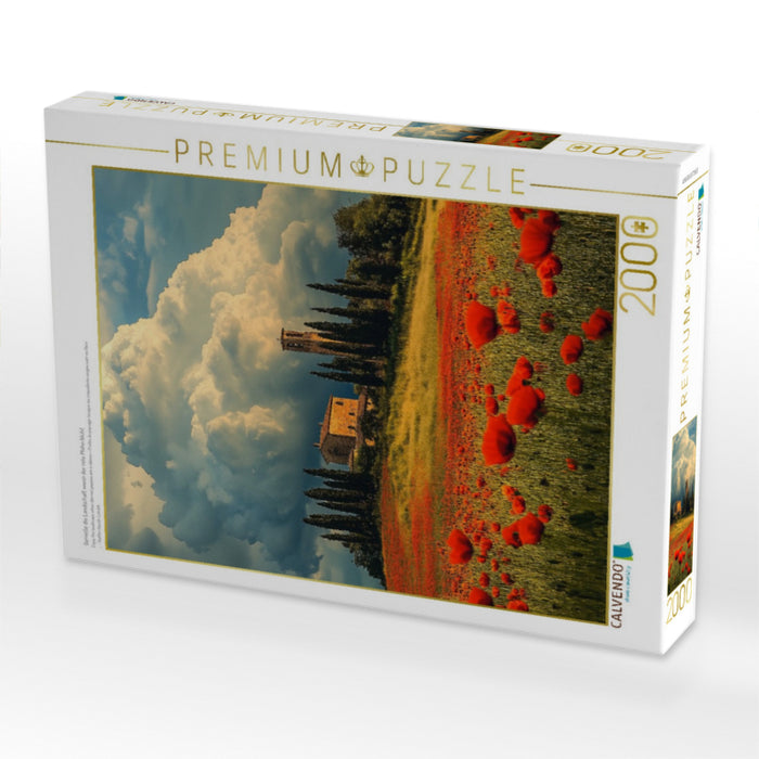 Genieße die Landschaft wenn der rote Mohn blüht - CALVENDO Foto-Puzzle'