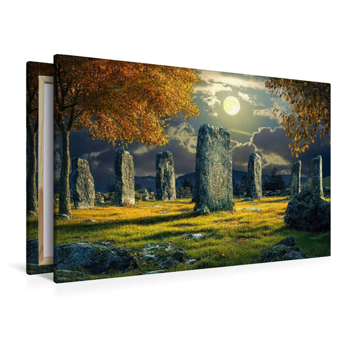 Premium Textil-Leinwand Magische Steinmonumente
