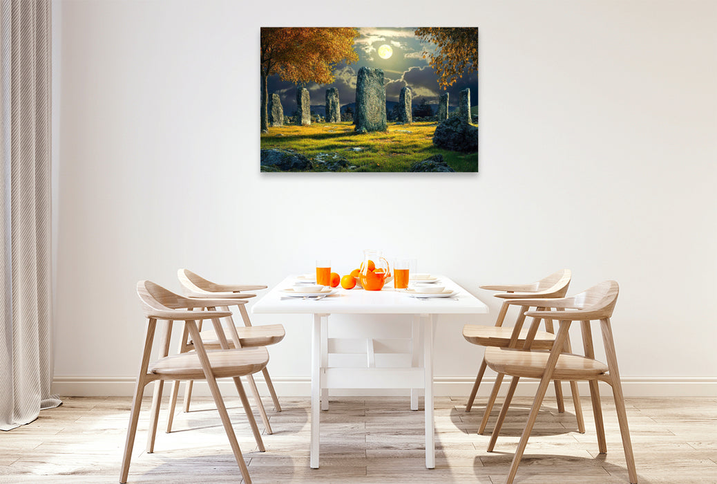 Premium Textil-Leinwand Magische Steinmonumente