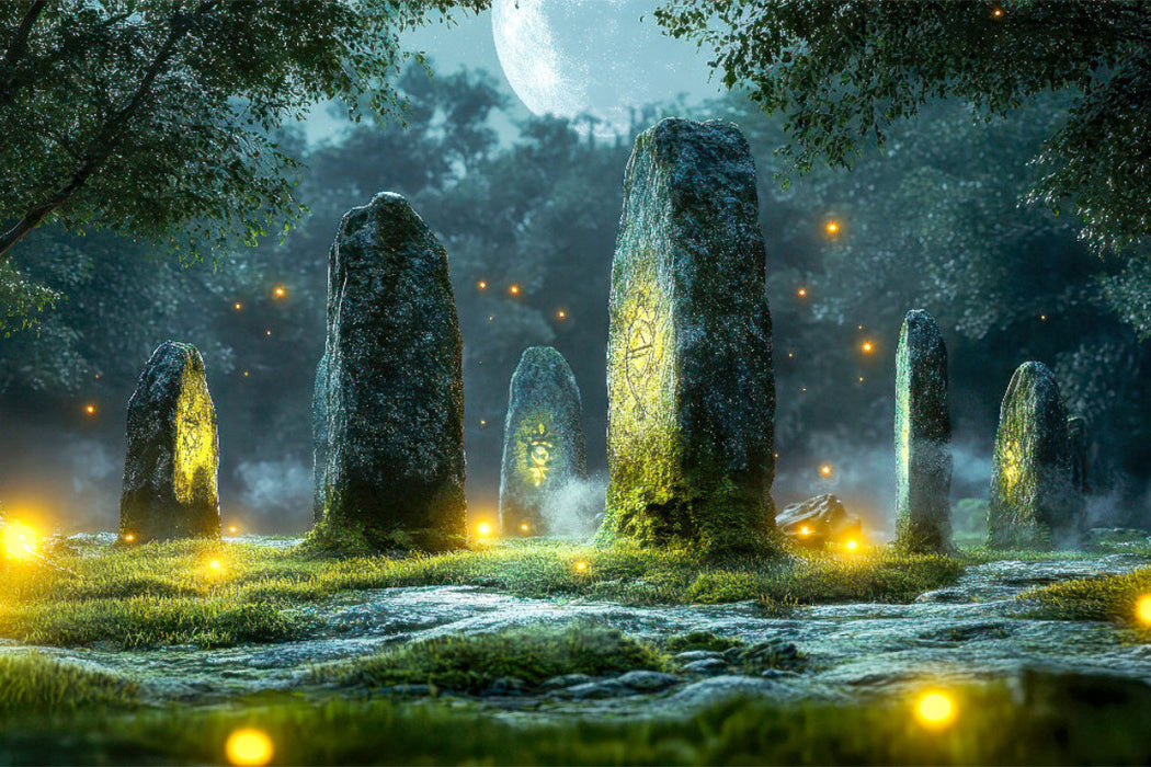 Premium Textil-Leinwand Steine voller Magie