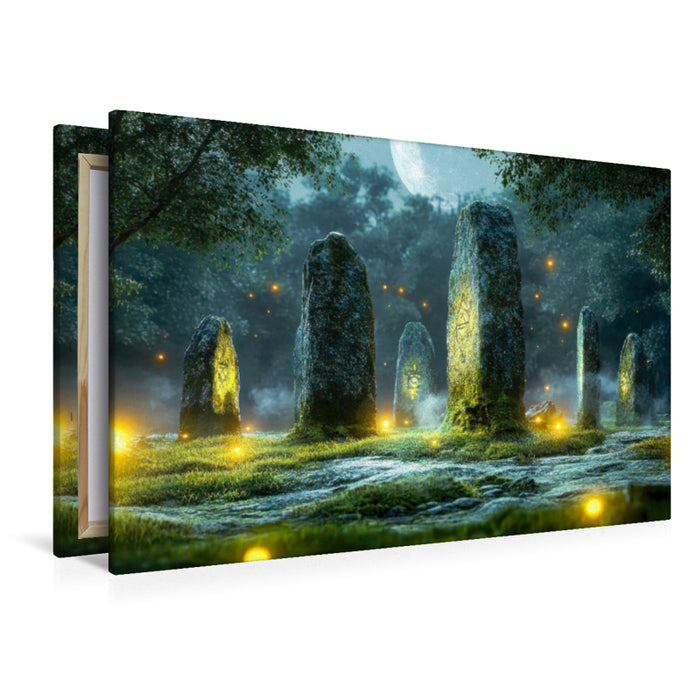 Premium Textil-Leinwand Steine voller Magie