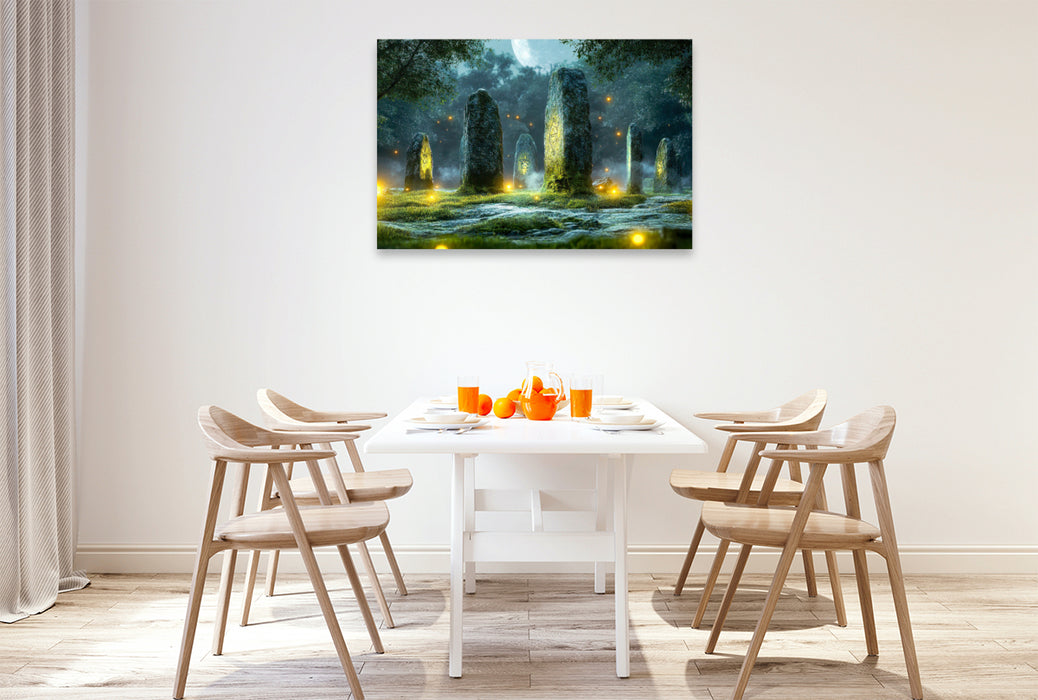 Premium Textil-Leinwand Steine voller Magie