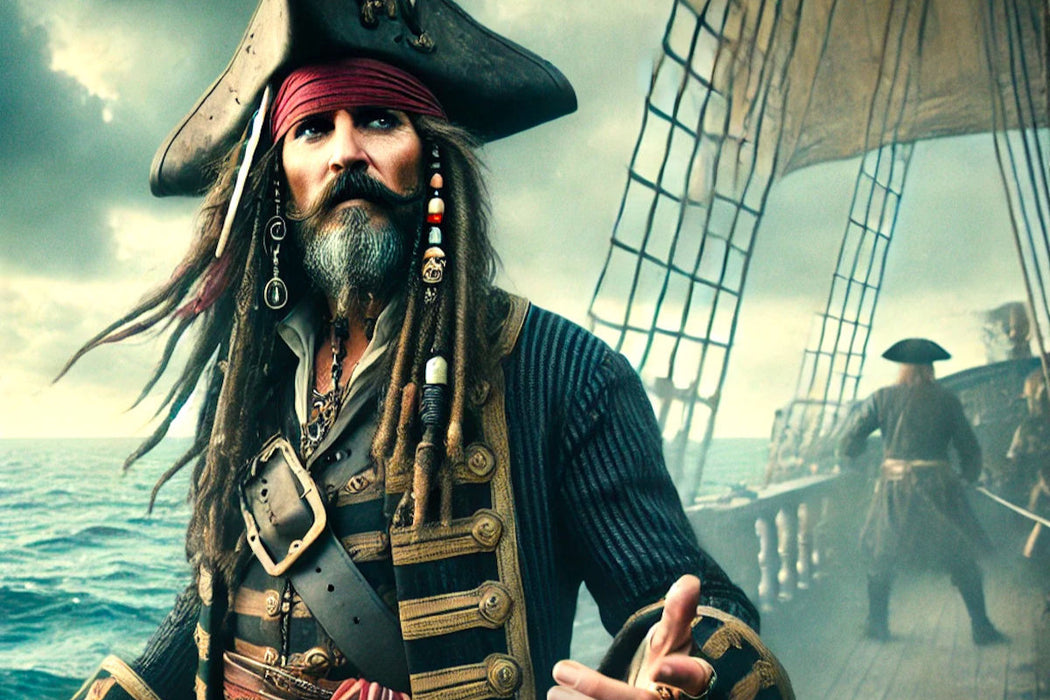 Premium Textil-Leinwand Piratenkapitän