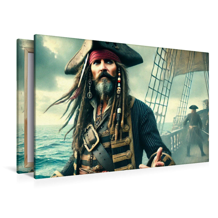 Premium Textil-Leinwand Piratenkapitän