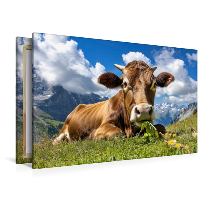 Premium Textil-Leinwand So macht das Kauen Spaß