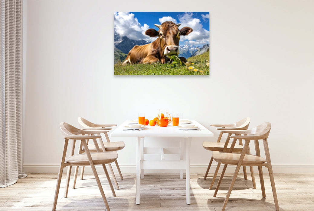 Premium Textil-Leinwand So macht das Kauen Spaß