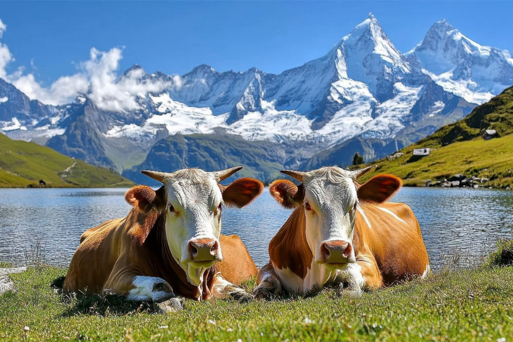 Premium Textil-Leinwand Wir machen Pause