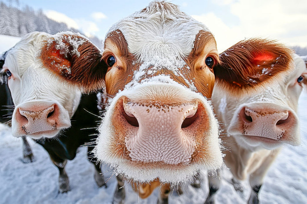 Premium Textil-Leinwand Welch eine Überraschung - Schnee