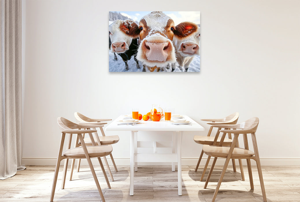 Premium Textil-Leinwand Welch eine Überraschung - Schnee