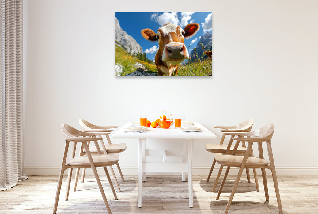 Premium Textil-Leinwand Ein beeindruckendes Porträt