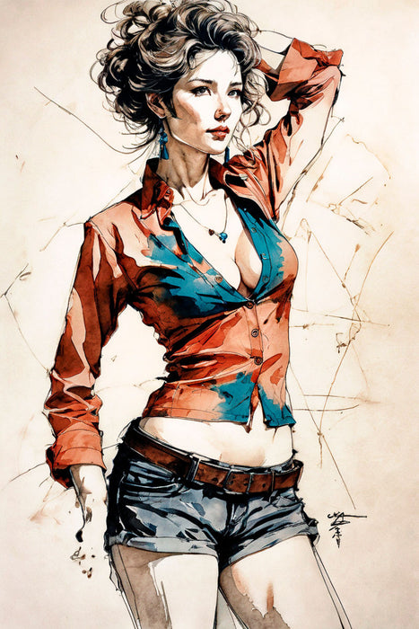 Premium Textil-Leinwand Concha