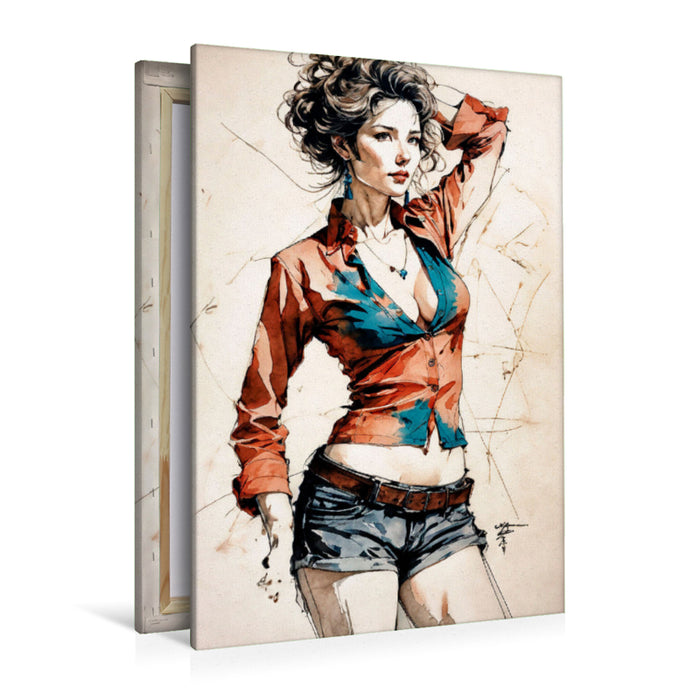 Premium Textil-Leinwand Concha