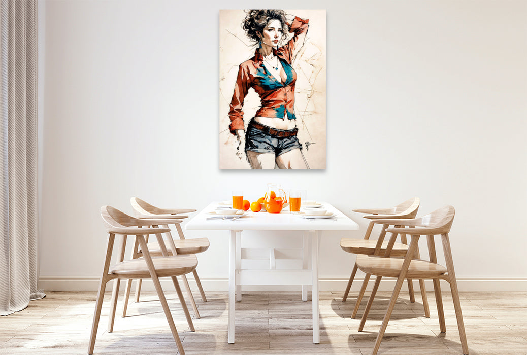 Premium Textil-Leinwand Concha