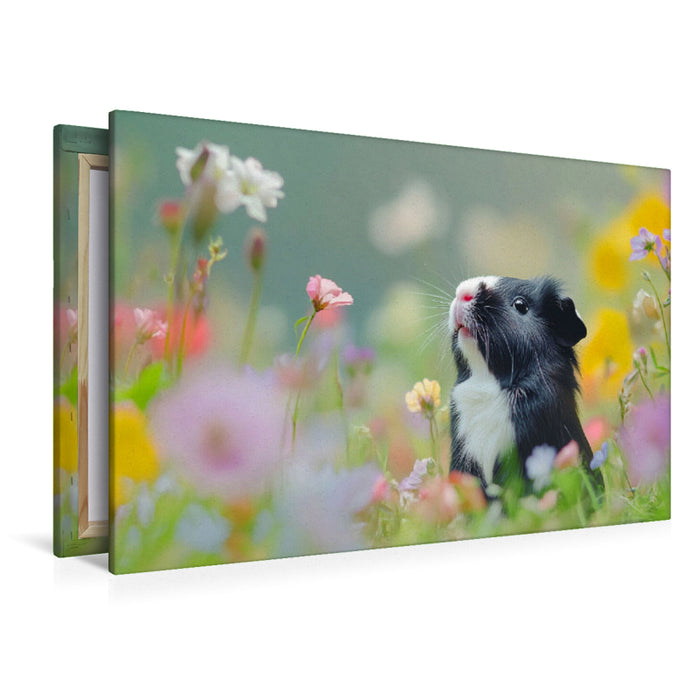 Premium Textil-Leinwand Meerschweinchen: Flausch mit Charakter