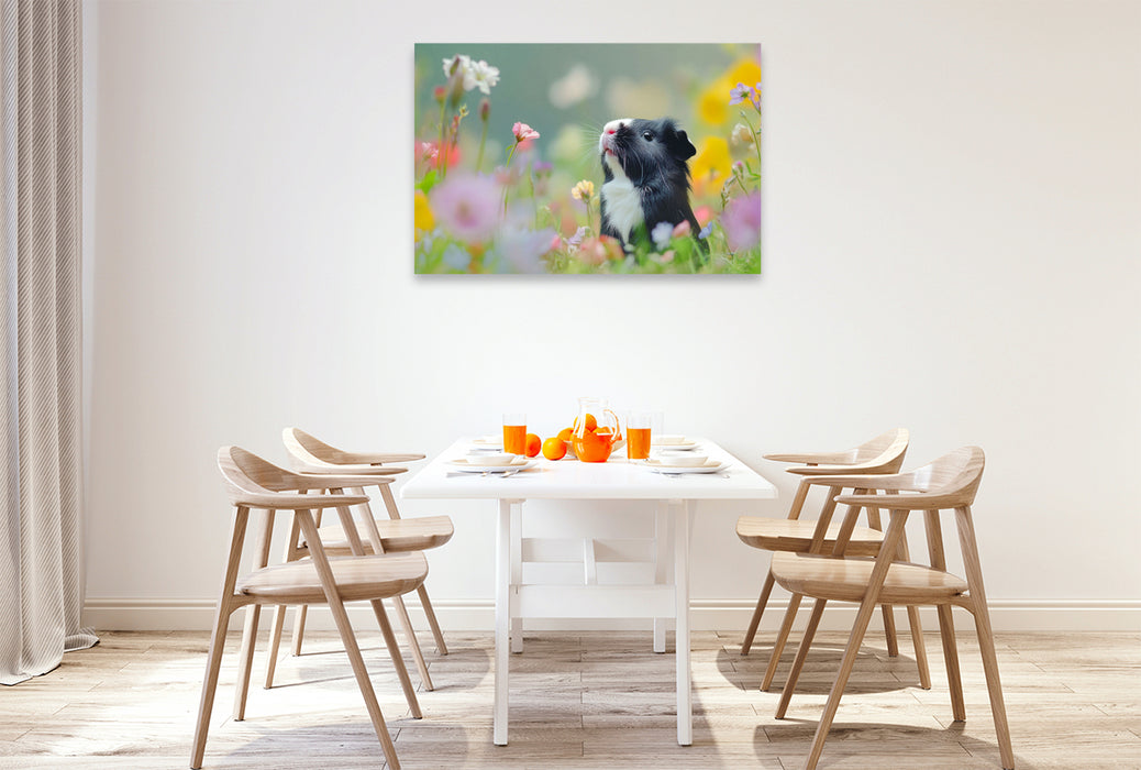 Premium Textil-Leinwand Meerschweinchen: Flausch mit Charakter