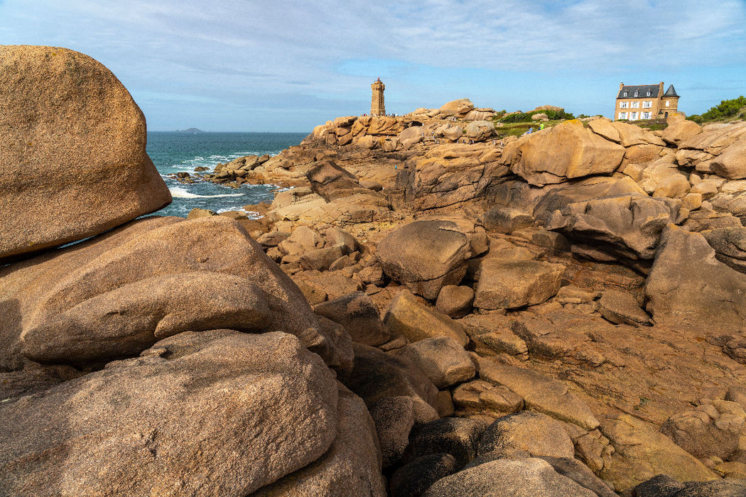 Premium Textil-Leinwand Côte de Granit Rose, Bretagne