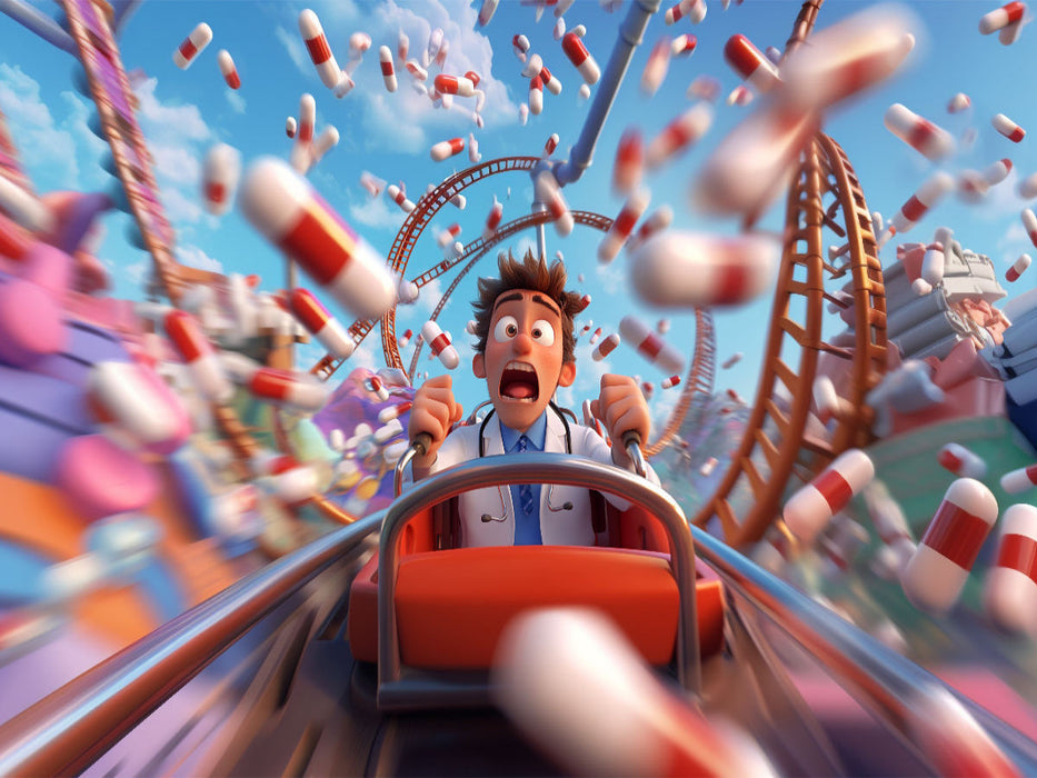 Achterbahn durch die Pharmakologie - Medizinstudent - CALVENDO Foto-Puzzle'