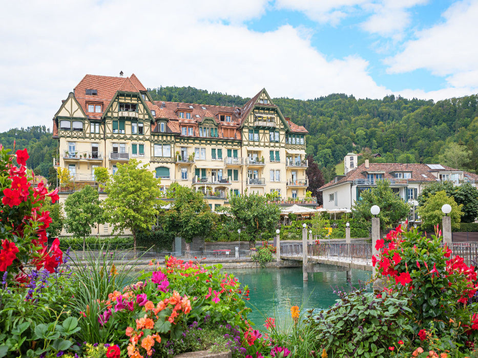 Göttibachsteg an der Aare in Thun - CALVENDO Foto-Puzzle'