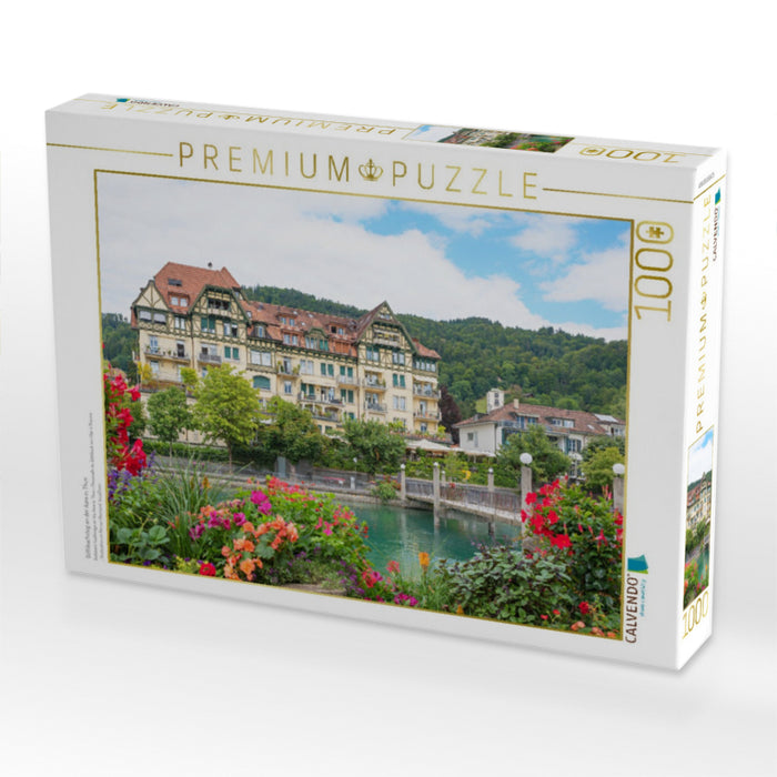 Göttibachsteg an der Aare in Thun - CALVENDO Foto-Puzzle'