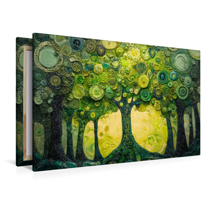 Premium Textil-Leinwand Sonnentanz im Blätterdach