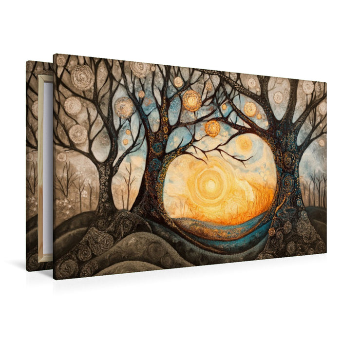 Premium Textil-Leinwand Flüstern der Kronen