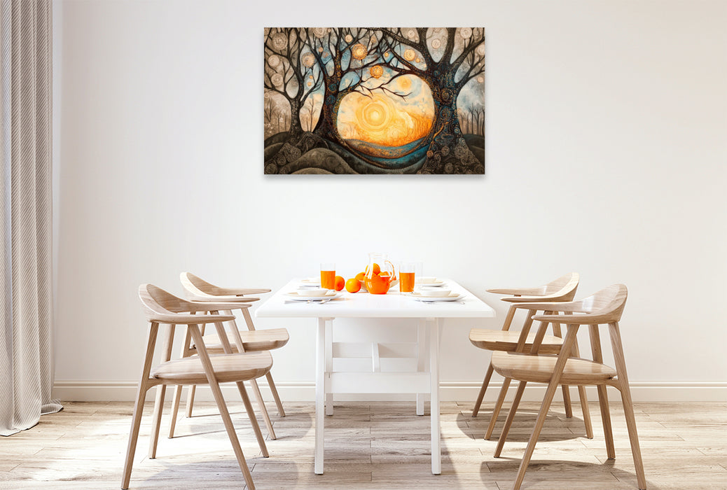 Premium Textil-Leinwand Flüstern der Kronen