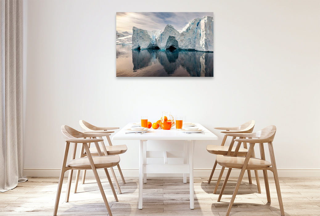 Premium Textil-Leinwand Eishöhlen