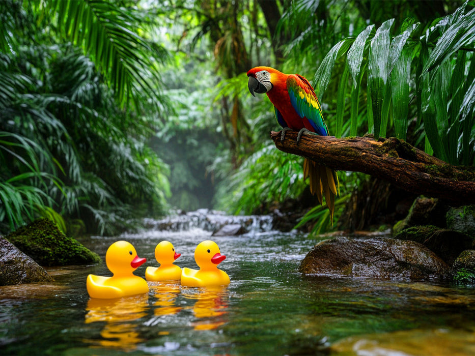 Gummienten unterwegs im Amazonas - CALVENDO Foto-Puzzle'