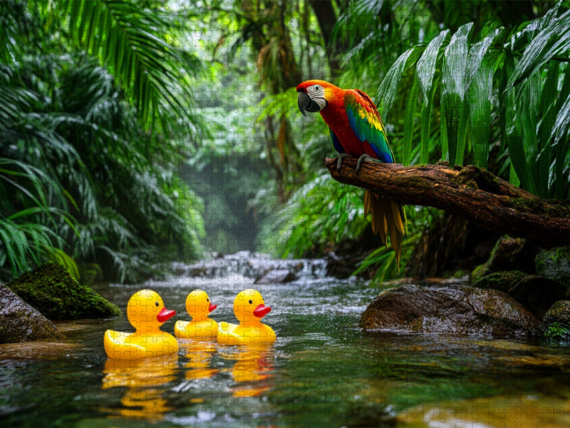 Gummienten unterwegs im Amazonas - CALVENDO Foto-Puzzle'