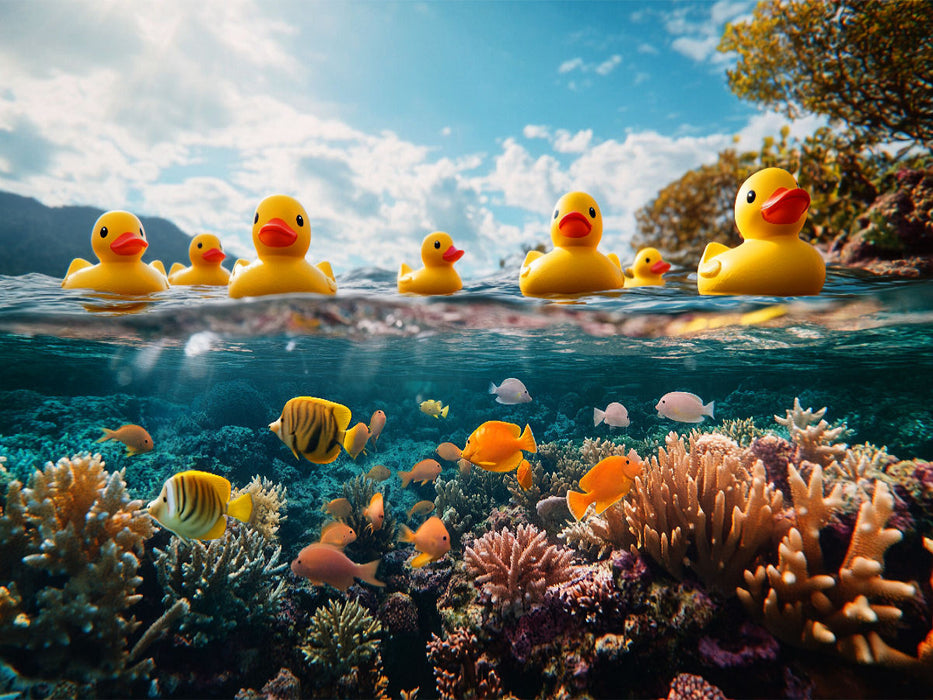 Sonne in der Karibik - Gummienten - CALVENDO Foto-Puzzle'