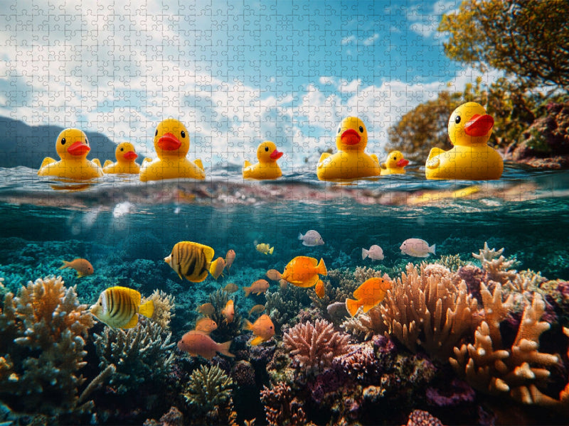 Sonne in der Karibik - Gummienten - CALVENDO Foto-Puzzle'