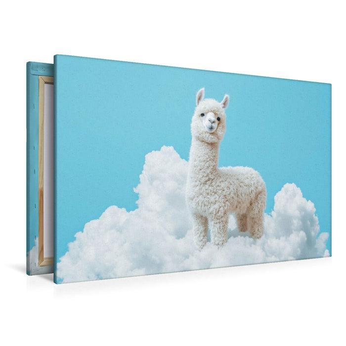 Premium Textil-Leinwand Ein Motiv aus dem Kalender Die Welt der Alpakas
