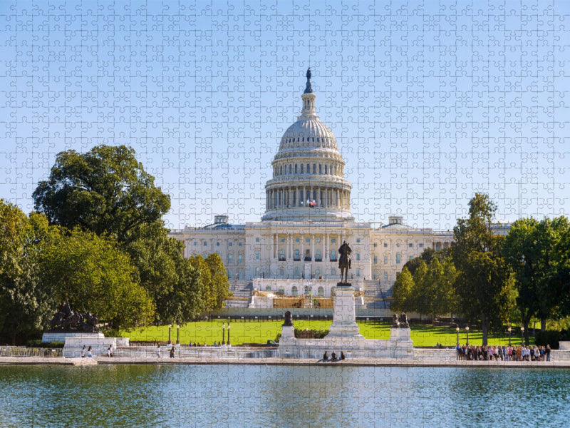 Reflecting Pool, Grant Memorial und US-Kapitol – Washington, D.C. - CALVENDO Foto-Puzzle'