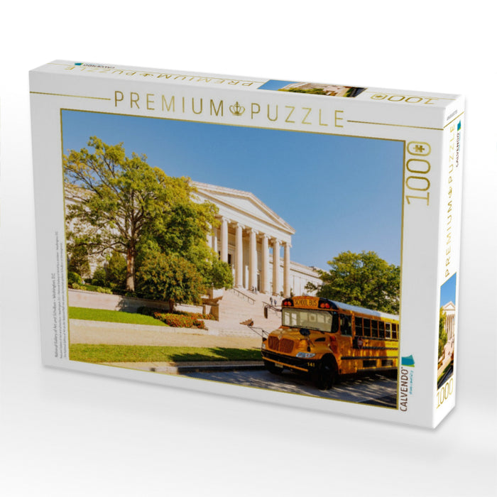 National Gallery of Art und Schulbus – Washington, D.C. - CALVENDO Foto-Puzzle'