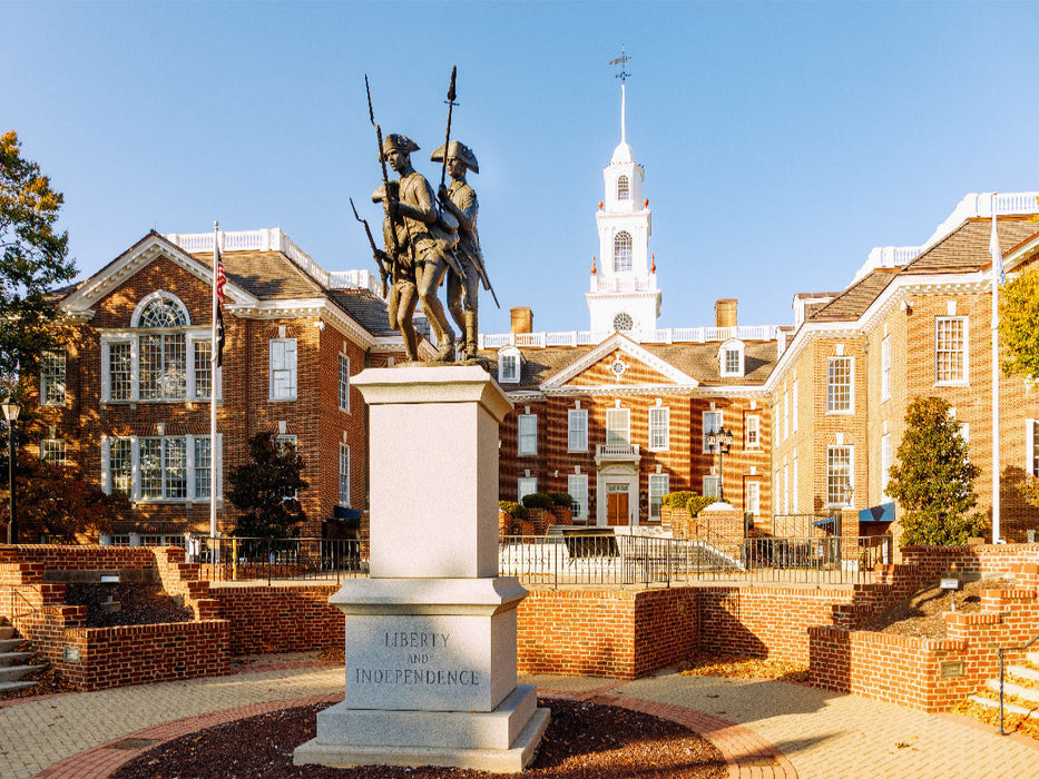 Legislativ Hall & Denkmal – Dover, Delaware - CALVENDO Foto-Puzzle'