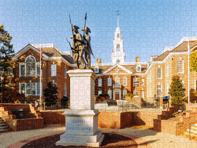 Legislativ Hall & Denkmal – Dover, Delaware - CALVENDO Foto-Puzzle'