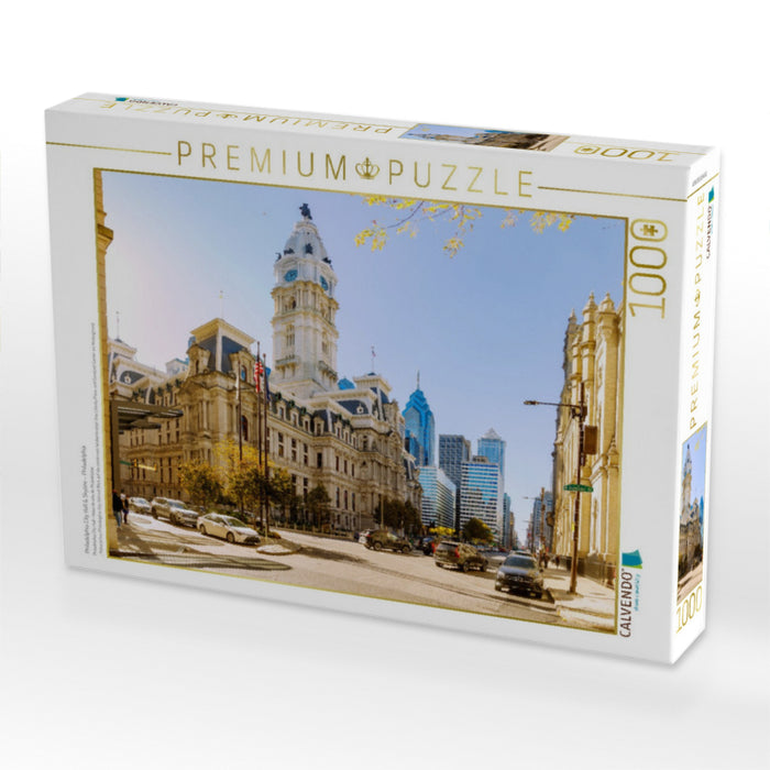 Philadelphia City Hall & Skyline – Philadelphia - CALVENDO Foto-Puzzle'
