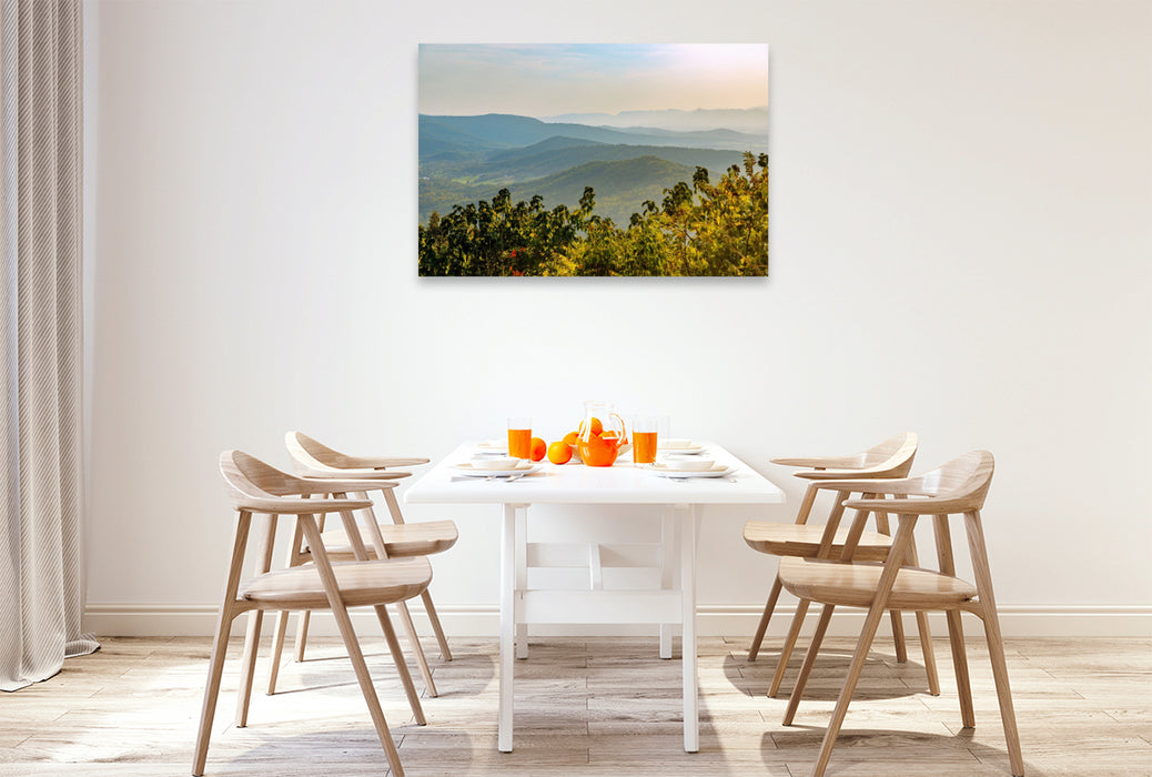 Premium Textil-Leinwand Panorama Skyline Drive & Blue Ridge Mountains