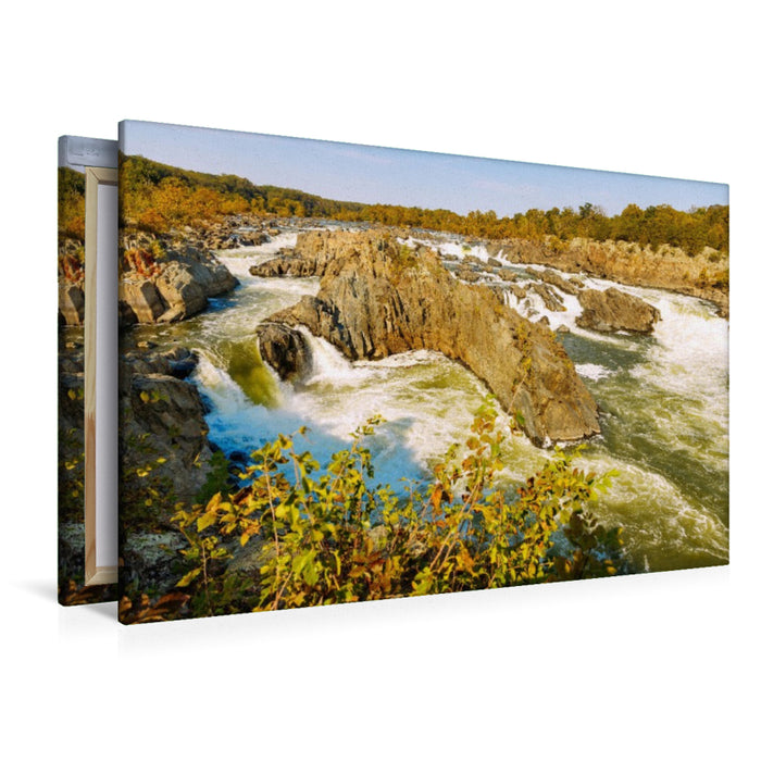 Premium Textil-Leinwand Great Falls im Great Falls Park