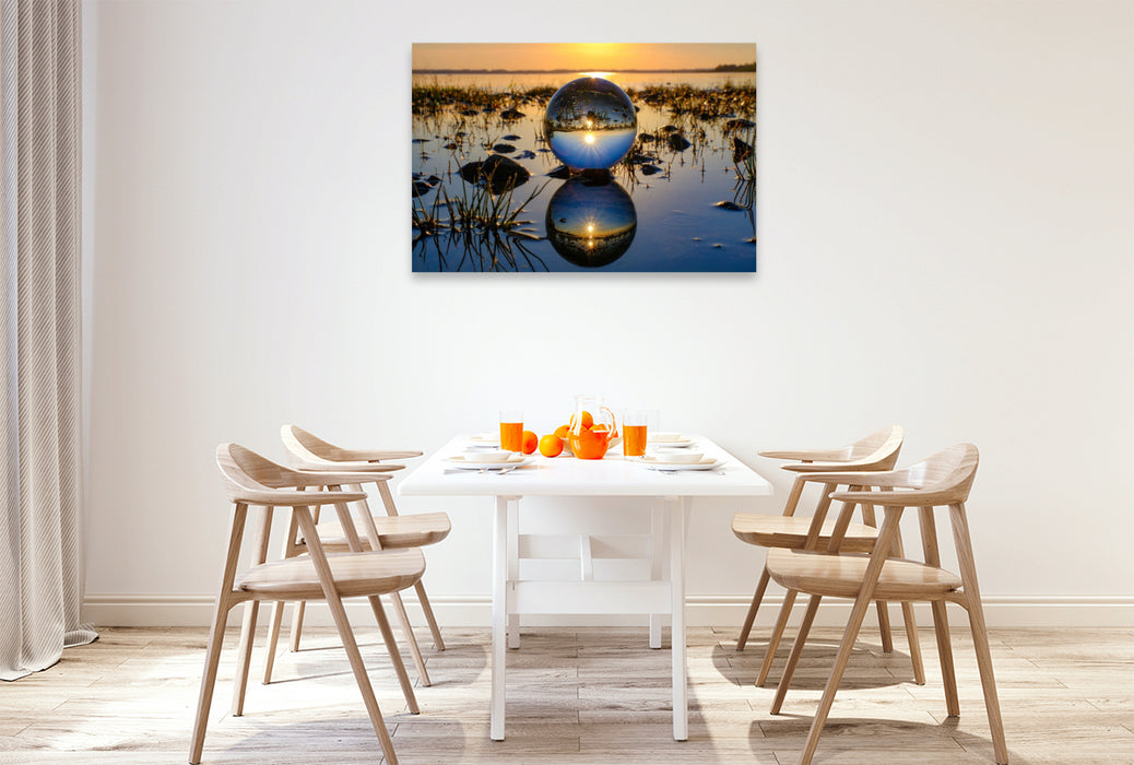 Premium Textil-Leinwand Faszination Glaskugel