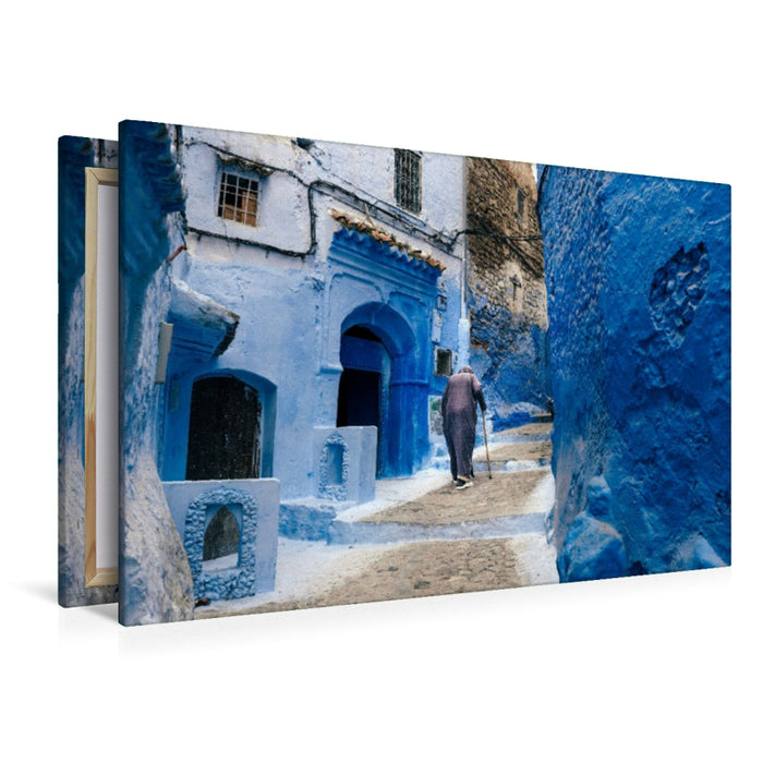Premium Textil-Leinwand Chefchaouen